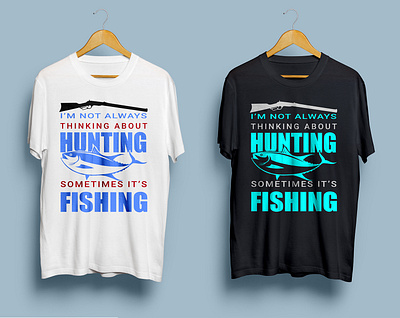 Hunting fishing design graphic design illustration illustrator logo typography
