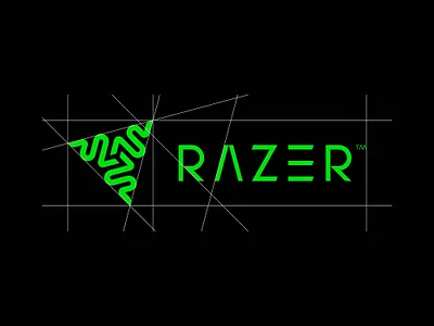 RAZER Redesign via TheFutur branding design flat identity lettering logo minimal type typography vector