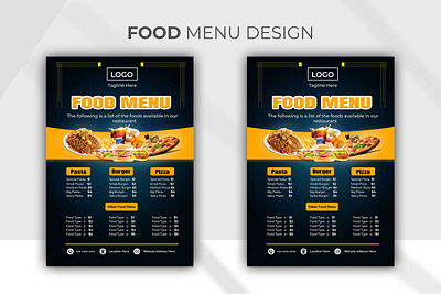 Restruant Food Menu Design banner branding brochoure colourfuldesign delicious food foodmenu graphic graphic design marketing modern poster stylish unique