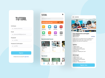 Online Course App Concept app design elearning online class online course student teaching