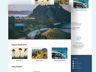 Tourism App Concept landing page landing page design tourism tourist travel travel app website design