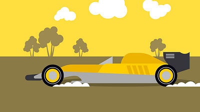 Sport Car vector design adobe illustrator advertising art background cartoon design flat illustration vector video ads yellow