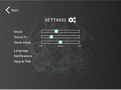 Settings page figmadesign game design ui design