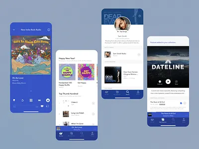 Mobile Music Player Concept animation app design audio audio player dateline happy new year mobile app design modern music music app music player music streaming playlist podcast app rock radio son g sound user interface uxui uxui design