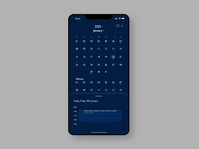 Calendar - #dailyui038 adobe adobe xd calendar dailyui dailyui038 dailyuichallenge ui ux