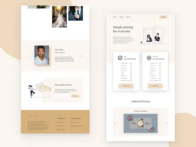 Home - Invitation Web View 2 2d design desktop ui invitation married couple mobile ui progressive web app uidesign uiux