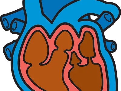 Heart freehand drawing illustration vector