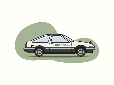 Ae86 - Initial D ae86 anime art car drift fujiwara tofu shop graphic design illustration initial d japanese culture jdm logo manga project d retro speed takumi fujiwara takumi fujiwara toyota trueno