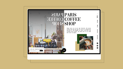 Paris Coffee Shop landingpage - DailyUI #3 daily ui dailyui dailyui 003 dailyui3 day3 french landing page landingpage ui