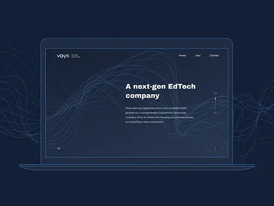 Voys.ai — your ai-powered English teacher abstract animation artificial intelligence landing landing page motion