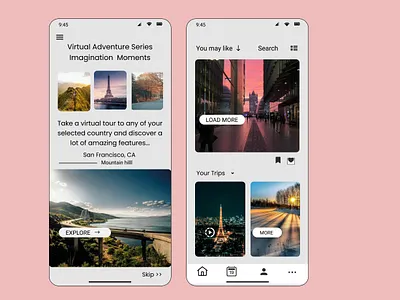 Travel Tour App design ui web