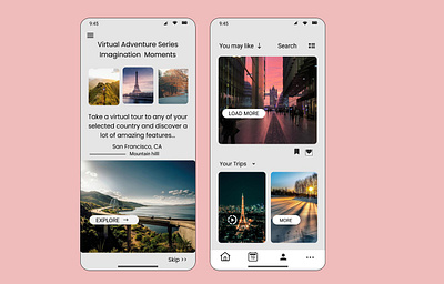 Travel Tour App design ui web