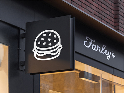 Logo design for Farley's Restaurant burger fast food food logo logodesign restaurant sandwich