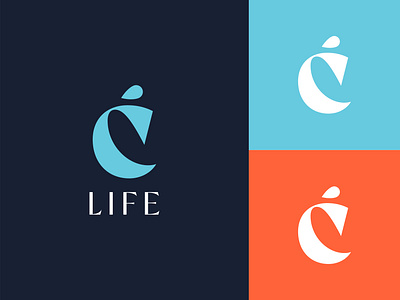 Logo design for C Life cannabis drive energy life logo ocean plants remedies sea life startup water wave