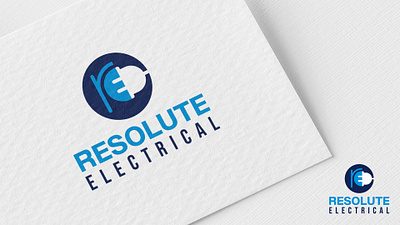 Resolute Electrical Logo Design branding design flat flat logo iconic logo logo design logo designer logomockup relogo vinustudios