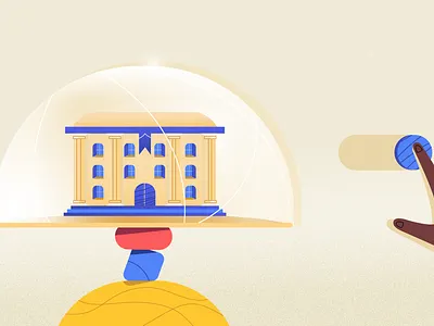 The importance of “the Court of Audit”. 2d animation art direction branding building care design equilibrium illustration important motion design motion graphics politics texture