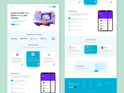 SEO & Digital Marketing Landing Page best shot color digitalmarketing digitalmarketingagency gradient illustration logo newdesign popular shot seo sketch style trend uikits uiux visualdesign webdesign webdesigner webtemplate wix