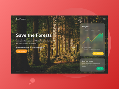 Save the Forest Web Design forest forests save savetheplanet ui uidesign uiux ux web design webdesign website