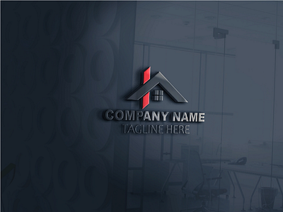 Simple House Real Estate Logo graphic illustration logo design