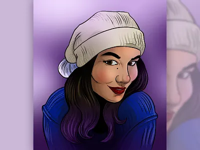 Fall portrait 2020 cartoon illustration illustration art illustration digital portrait portrait art portrait illustration sweater winter