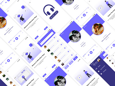 Music App app app design app designer application design flat design graphic graphicdesign media music music app song app ui ui ux uiux ux