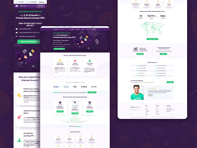 PrivateInternetAccess - LP Redesign Concept art flat halloween halloween landing page illustration landing page landing page concept landing page design landing page ui minimal ui uidesign uiux ux vector wireframe