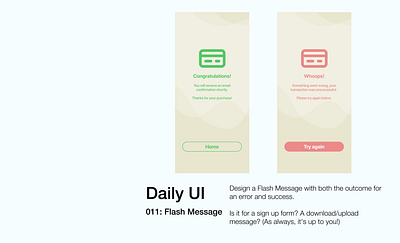 Daily UI - 011 Flash message daily 100 challenge daily ui 011 dailyui dailyuichallenge design figma ui uidesign ux uxdesign