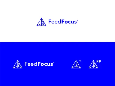 Logo design concept blue brand brand design branding concept feed focus geometric icon identity line line icon line logo logo logo design minimal minimalistic monoline triangle