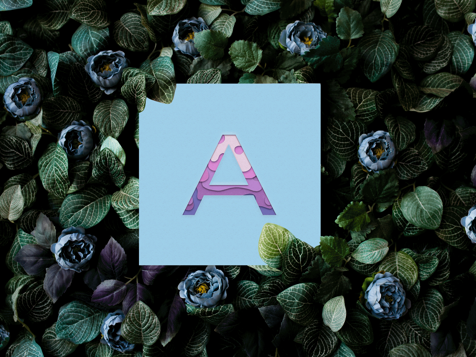 Papercut font/artwork alphabet typography art branding design florals font design gif animated graphic design kids kinder kindergarten papercraft papercut pastel colors typeface typography typography art typography design ui