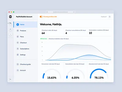 Dashboard Overview Page blue chart dashboad design graph light modern ui ux