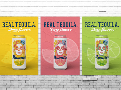 Mamitas Hard Seltzer posters beverage branding brewing cans design drinks hard seltzer illustration keyshot logo typography