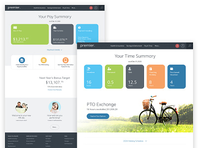 Payroll & Time Off Concept cloud concept hr cloud ui uidesign ux uxdesign