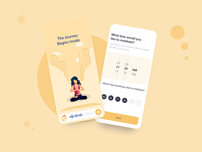 Meditation App app illustration minimal mobile mobile app mobile app design mobile ui mobileappdesign ui ui ux ui design uidesign uiux