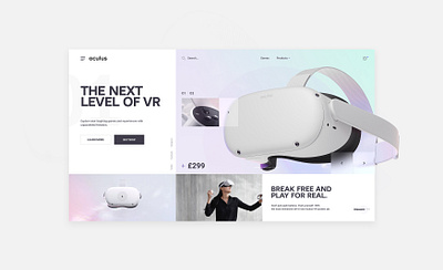 Oculus Concept Exploration app clean concept design fun interface light product ui ux xd