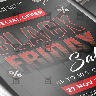 Black Friday Sale - Flyer PSD Template black friday black friday deal black friday flyer black friday offer black friday sale discount sale flyer