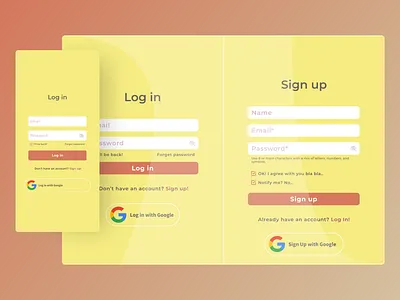 Log in / Sign up Page (Classic) classic creative design designer figma google log in page sign up sign up page ui ux website