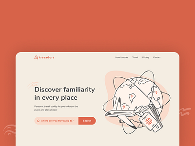 Day 6 of #30daysofwebdesign challenge concept daily ui drawing figma figmadesign friendly hero header hero section illustration landing page traveling ui ux web design webdesign webdesigner website concept