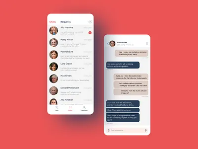 Chat Application app app design application application design chat chat app chatbot chatting design message message app messages messaging messaging app messenger ui ui ux ui design uidesign uiux