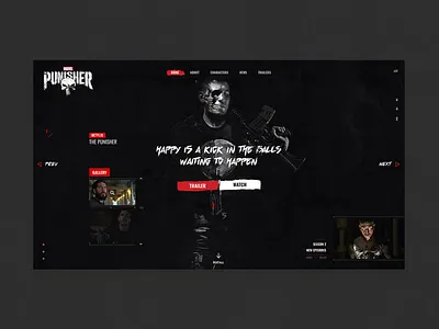 The Punisher Concept Exploration app concept dark design interface photoshop product ui ux xd