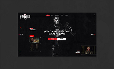 The Punisher Concept Exploration app concept dark design interface photoshop product ui ux xd