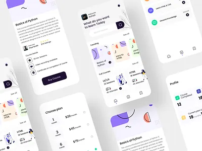 Online course kit appdesign design educationapp ios onlinecourse ui uikit ux uxdesigner