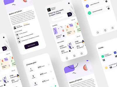 Online course kit appdesign design educationapp ios onlinecourse ui uikit ux uxdesigner