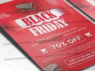 Black Friday Template - Flyer PSD black friday black friday deal black friday offer black friday sale discount sale flyer