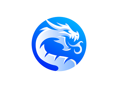 Dragon Logo Design beast blue circle dragon dragon icon dragon logo icon logo logodesign monster