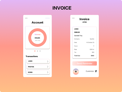 INVOICE dailyui dailyuichallenge design invoice ui