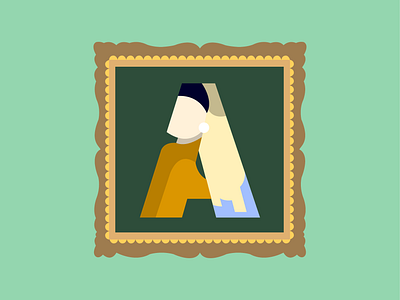 "Girl with a Pearl Earring" Type. art artist canvas graphic design graphic designer graphicdesign illustration illustration art illustration design illustrations illustrator letter letter a letters type art type design typedesign typography typography art vermeer