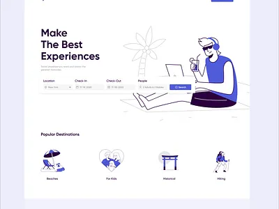 Travel Website app design typography ui uiux ux uxui vector website website design