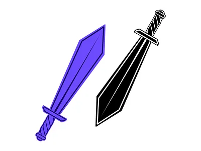 Q Swords flat sword vector