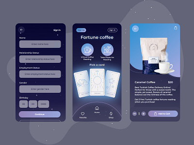 Fortune Coffee mobile app coffee fortune fortune coffee fortunecoffee mobile app tarot cards