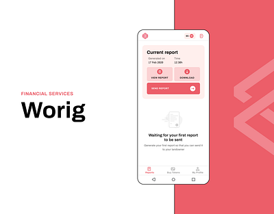 Worig - Financial Services design figma finance finance app fintech product product design red ui ui ux web